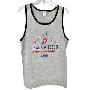 Port & Co Tank Top Mens M Gray VA High School League Track Field Champions 2019